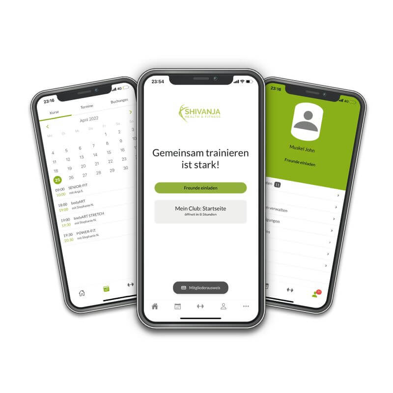 Shivanja App auf dem Handy